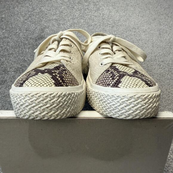 Dolce Vita Shoes Womens Size 8.5 Canvas Snake Print Lace Up Low Top Sneakers - Picture 11 of 12